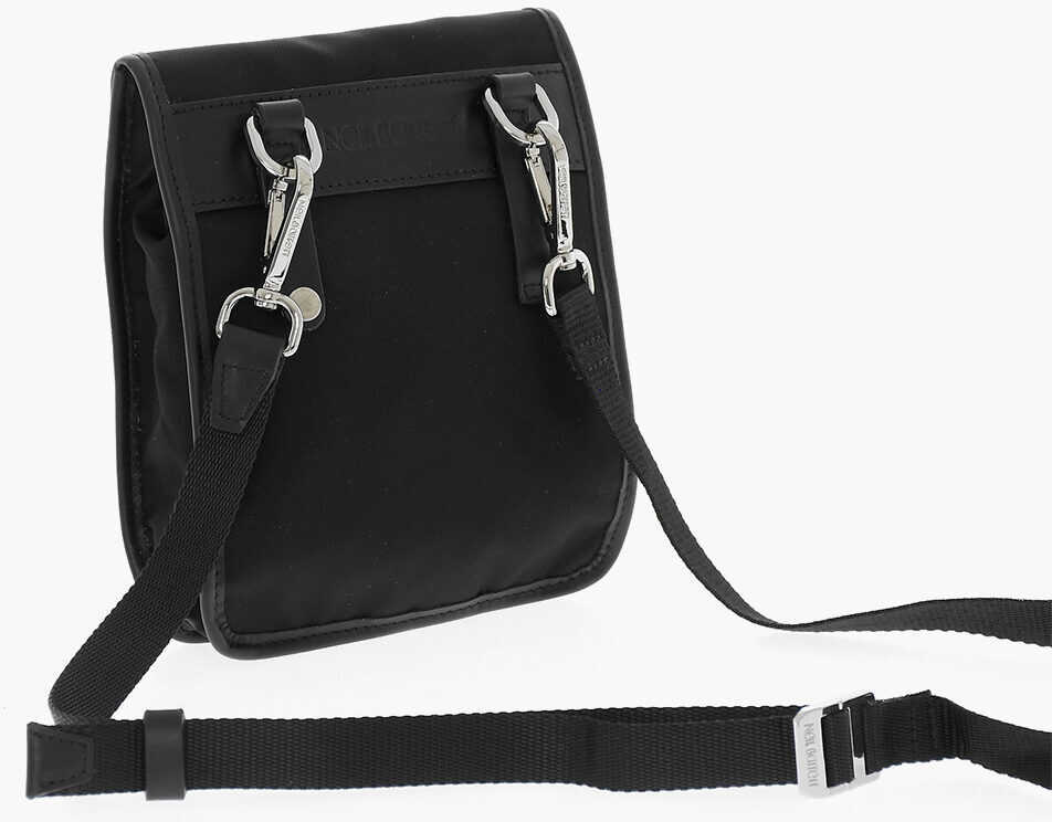Genti tip postas Neil Barrett Solid Color Mini Bag With Leather Trims Black Femei (BM 15290965) 2