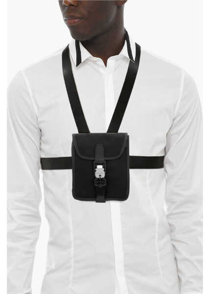 Genti tip postas Neil Barrett Solid Color Mini Bag With Leather Trims Black Femei (BM 15290965) 3