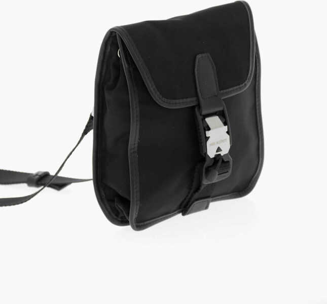 Genti tip postas Neil Barrett Solid Color Mini Bag With Leather Trims Black Femei (BM 15290965) 4