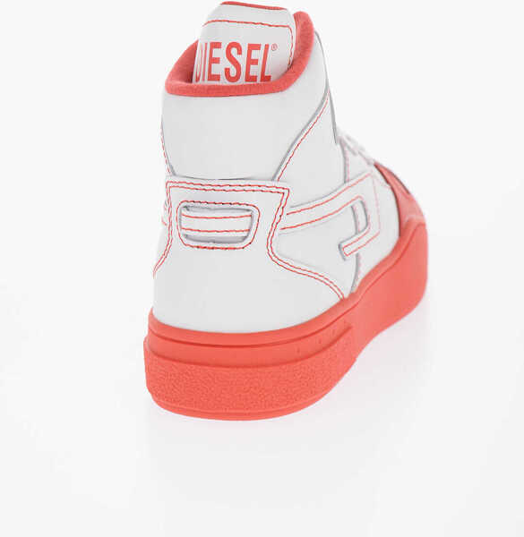Sneakers Diesel Two-Toned S-Ukiyo High Sneakers With Visible Stitching White Barbati (BM 15290980) 2