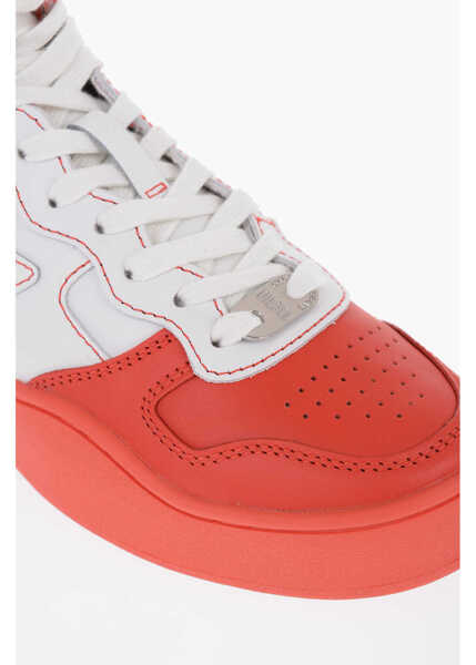Sneakers Diesel Two-Toned S-Ukiyo High Sneakers With Visible Stitching White Barbati (BM 15290980) 4
