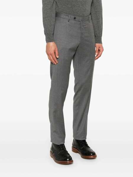 Pantaloni casual PT TORINO SLIM, Flat Front, Diagonal Pockets, Unfinished Gray Barbati (BM 15291313) 3