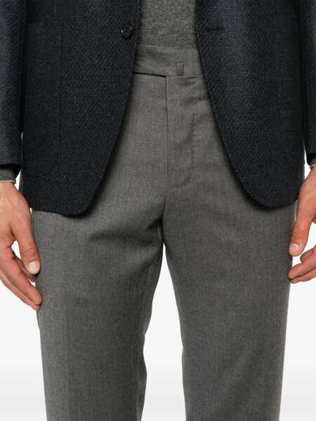 Pantaloni casual PT TORINO SLIM, Flat Front, Diagonal Pockets, Unfinished Gray Barbati (BM 15291313) 5