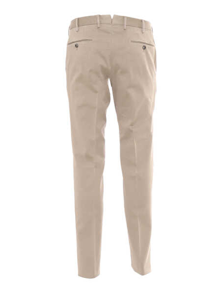 Pantaloni casual PT TORINO SLIM, Flat Front, Diagonal Pockets Beige Barbati (BM 15291319) 2