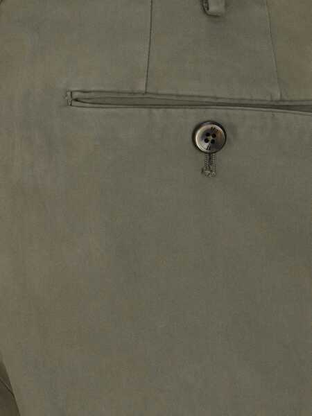 Pantaloni casual PT TORINO SLIM, Flat Front, Diagonal Pockets Green Barbati (BM 15291322) 3