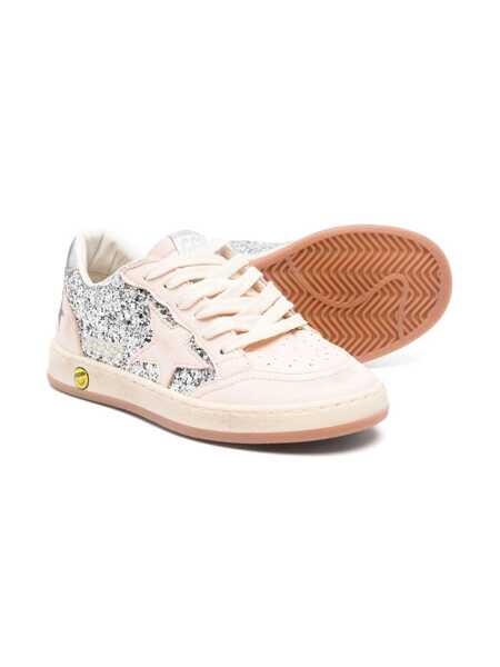 Sneakers Golden Goose SNEAKERS BALLSTAR GLITTER UPPER NAPPA TOE STAR AND SPUR LAMINATED HEEL SILVER/LIGHT PINK Silver Fete (BM 15291550) 2