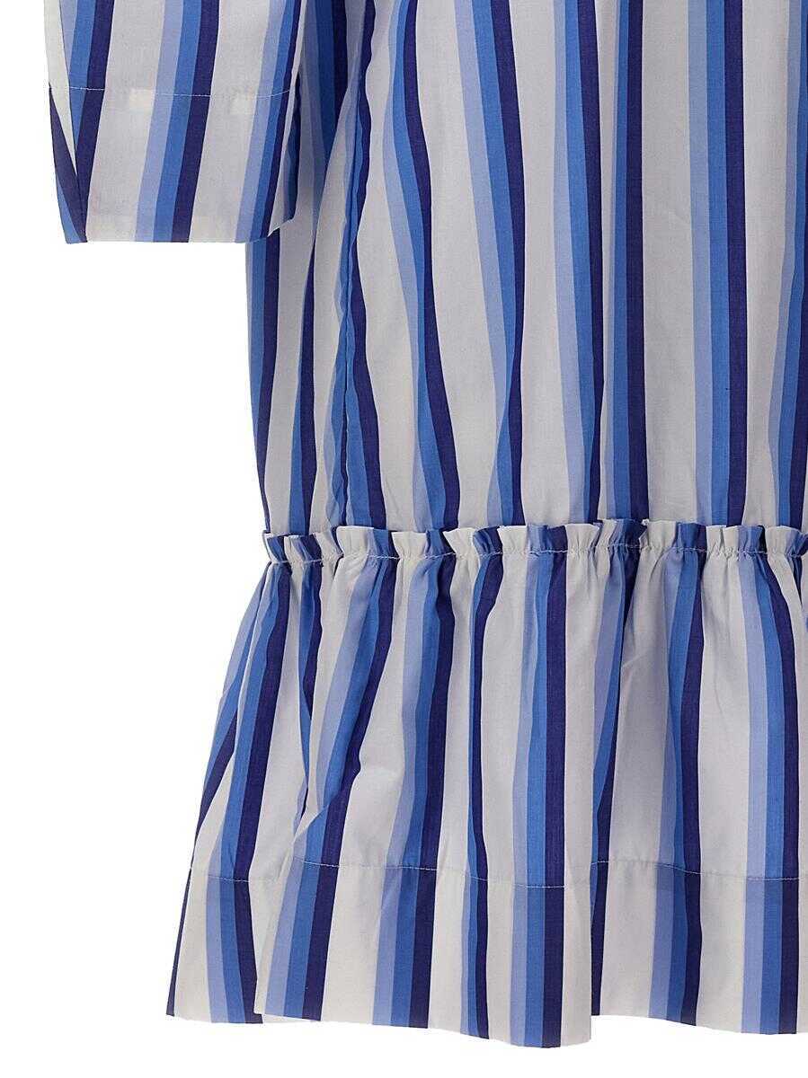 Rochii Ganni Ganni Striped Shirt Dress BLUE Femei (BM 15296653) 5