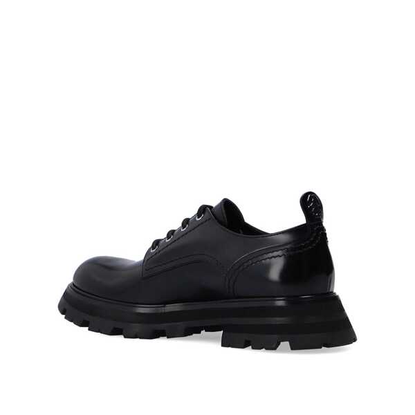 Pantofi casual Alexander McQueen Alexander McQueen Leather Lace-up Shoes Black Femei (BM 15301186) 3