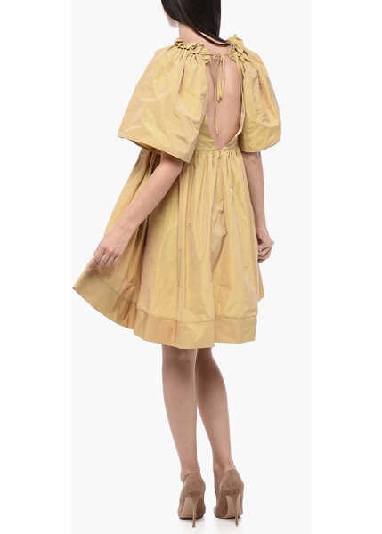 Rochii scurte Co.Go Pleated V-Neckline Dress Beige Femei (BM 15305800) 2