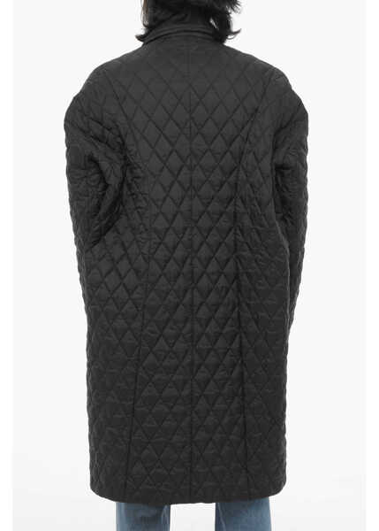 Paltoane RANDOM IDENTITIES Nylon Quilted Coat Black Barbati (BM 15305845) 2