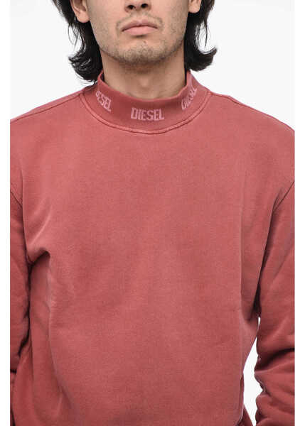 Bluze de trening Diesel Logoed S-Noris-Jac Half Turtleneck Sweatshirt Red Barbati (BM 15306046) 3