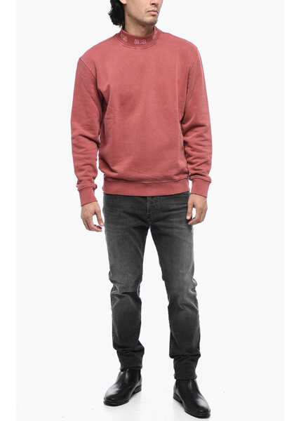 Bluze de trening Diesel Logoed S-Noris-Jac Half Turtleneck Sweatshirt Red Barbati (BM 15306046) 4