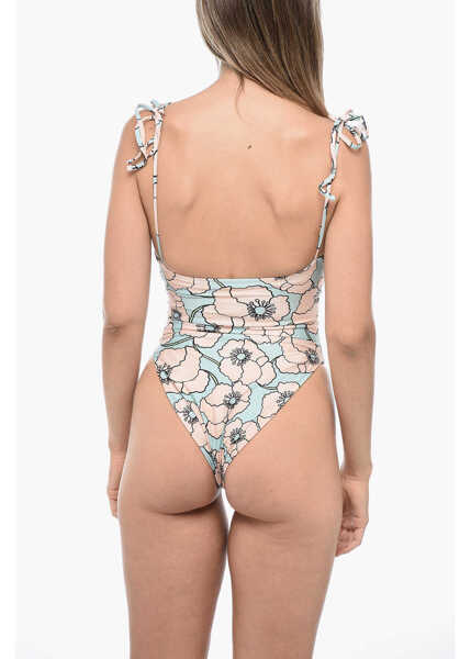 Costume de baie intregi AGUA BY AGUA BENDITA Gathered Rabano One-Piece Swimsuit Light Blue Femei (BM 15306064) 2