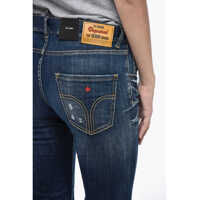 Imbracaminte DSQUARED2 Dama pagina 2 - Blugi skinny DSQUARED2 Distressed Effect Stone Wshed 24/7 Denims 16 Cm Blue Femei (BM 15306067) - B-mall.ro