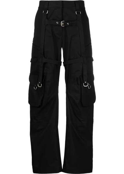 Pantaloni casual Off-White Oversized Cargo Pants With Buckle Detail Black Femei (BM 15313918) 1