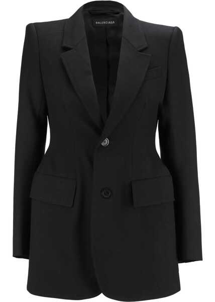 Sacouri Balenciaga Blazer Jacket BLACK Femei (BM 15314767) 2