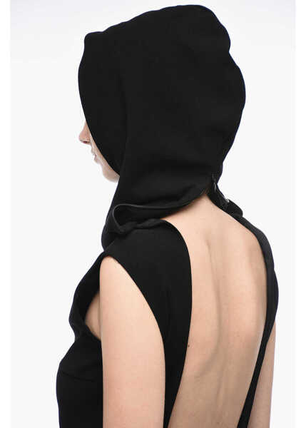 Rochii lungi MONOT Hooded Bare Back Sheath Dress With Back Split Black Femei (BM 15314836) 3