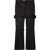 Off-White Wool Blended Cargo Pants With Buckle Detailing Black