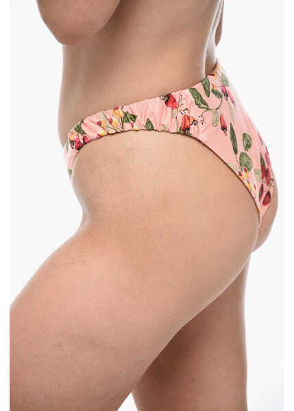 Bikini AGUA BY AGUA BENDITA Gathered Eneldo Frutal Bikini Set With Bandeau Top Pink Femei (BM 15314905) 4