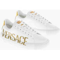 Sneakers Leather La Greca Sneakers With Printed Logo Femei