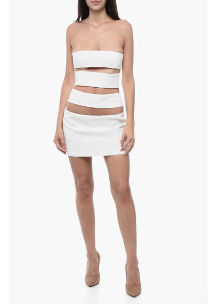 Rochii scurte MONOT Off-Shoulder Sheath Dress With Cut-Out Design White Femei (BM 15315229) 1