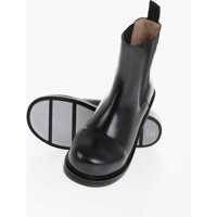 Ghete Leather Chelsea Fireman Ankle Boots With Elastic Band Barbati