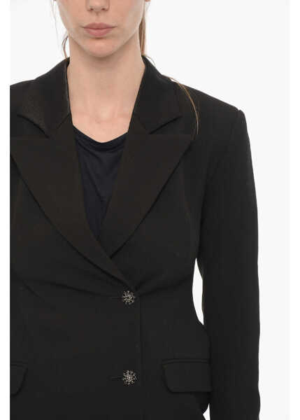 Sacouri AllSaints Double Breasted Erykah Blazer With Flap Pockets And Jewels B Black Femei (BM 15315754) 3
