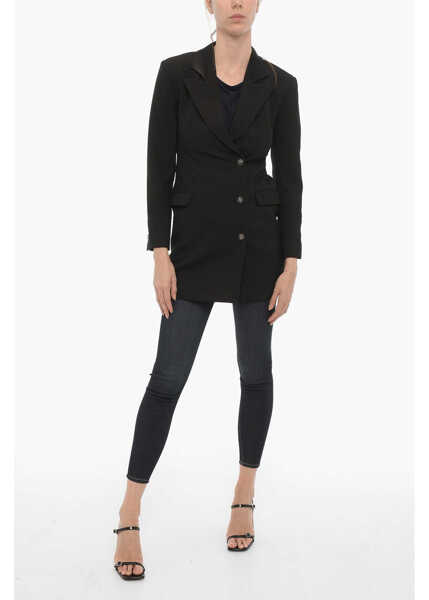 Sacouri AllSaints Double Breasted Erykah Blazer With Flap Pockets And Jewels B Black Femei (BM 15315754) 4