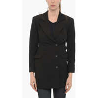 Sacouri Double Breasted Erykah Blazer With Flap Pockets And Jewels B Femei