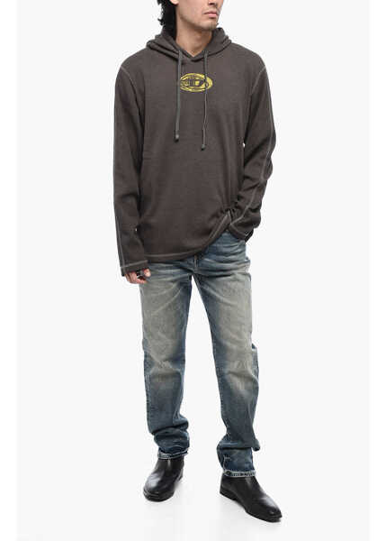 Bluze de trening Diesel T-Crone-Ls Hoodie Sweatshirt With Washed Effect Brown Barbati (BM 15315805) 4