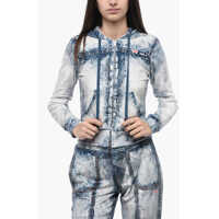 Hanorace Chenille F-Brit Sweatshirt With Denims Effect Femei