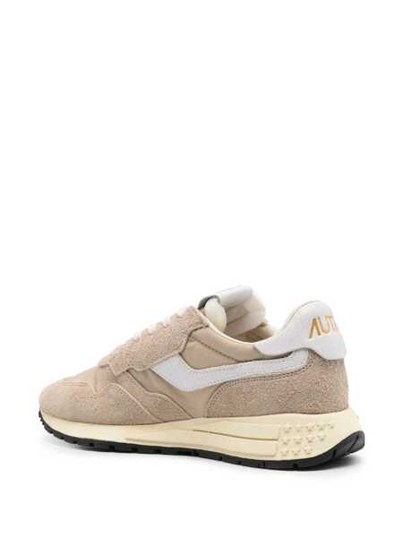 Sneakers AUTRY Autry Reelwind Low Nylon And Leather Craquele Pepper And White Sneakers Beige Femei (BM 15323272) 3