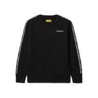 Bluze de trening BOOKISH LOGO BAND CREWNECK BLACK - WHITE Baieti