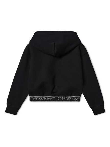 Bluze de trening Off-White BOOKISH LOGOBAND HOODIE CROP BLACK - WHI Black   Fete (BM 15325084) 2