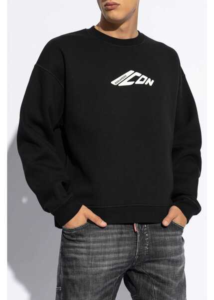 Bluze de trening DSQUARED2 Logoed Sweatshirt BLACK Barbati (BM 15326356) 3