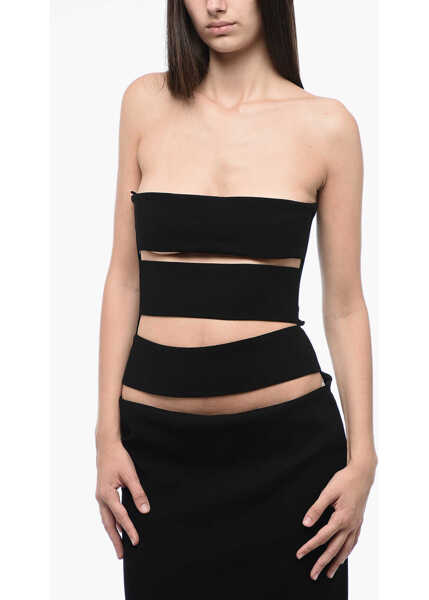 Rochii lungi MONOT Off-Shoulder Sheath Dress With Cut-Out Design Black Femei (BM 15326704) 3