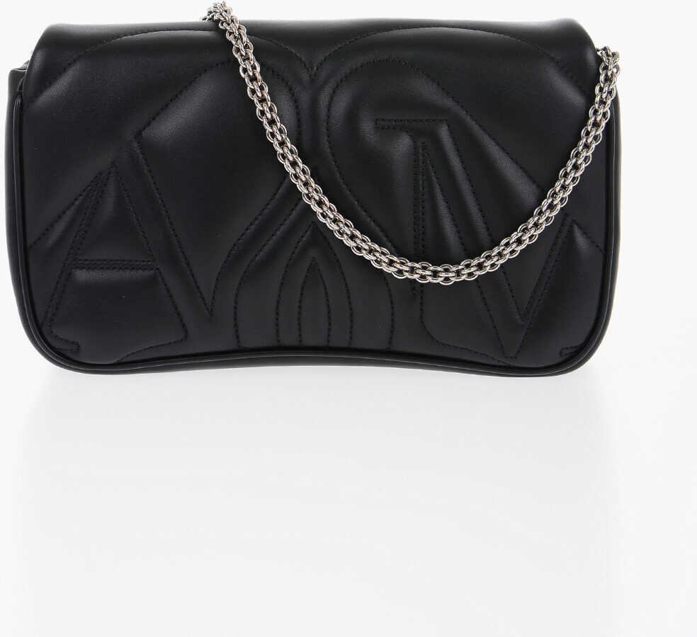 Genti tip postas Alexander McQueen Quilted Seal Bag With Removable Shoulder Strap Black Femei (BM 15327022) 2