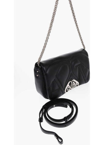 Genti tip postas Alexander McQueen Quilted Seal Bag With Removable Shoulder Strap Black Femei (BM 15327022) 3