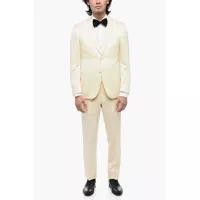 Costume Cerimonia 3-Piece Wool And Silk Suit With Peak Lapel Barbati