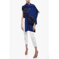 Imbracaminte STEPHAN JANSON Dama - Poncho STEPHAN JANSON Silk Stole With Feathered Details Blue Femei (BM 15327352) - B-mall.ro