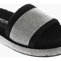 Sandale Dolce & Gabbana Dama - Sandale fara toc Dolce & Gabbana Rhinestoned Slides Black Femei (BM 15327418) - B-mall.ro