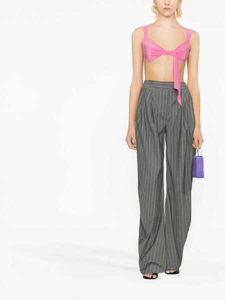 Bluze THE ATTICO Stacy Cropped Top With Bow Detail Pink Femei (BM 15327505) 2