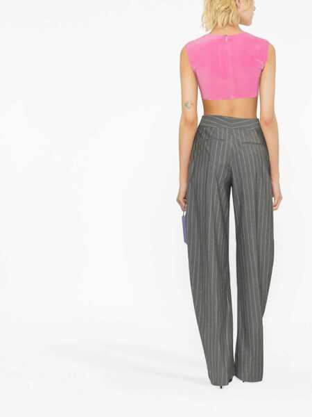 Bluze THE ATTICO Stacy Cropped Top With Bow Detail Pink Femei (BM 15327505) 4