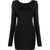ROTATE Birger Christensen Jersey Bare Back Designed Dress Black