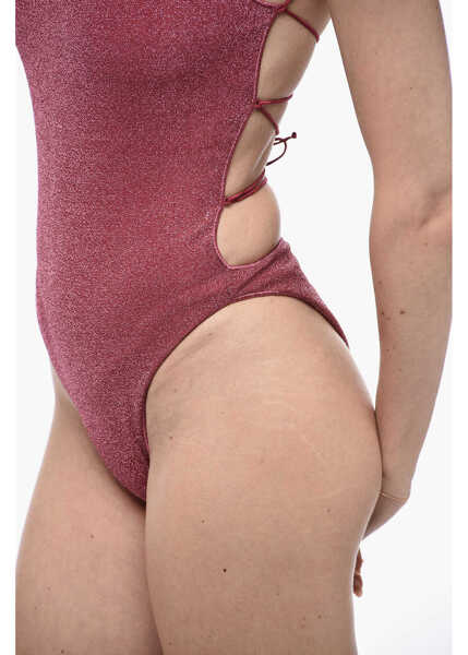 Costume de baie intregi OSEREE Lurex One-Piece Swimsuit With Sel-Tie Details Pink Femei (BM 15327547) 4
