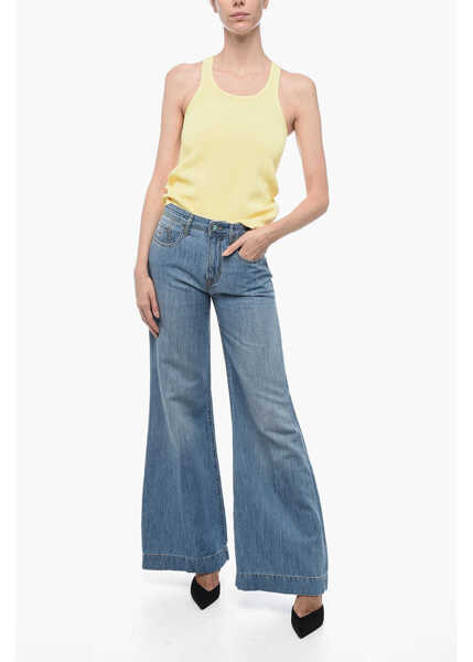 Blugi drepti Jacob Cohen Couture Wide-Leg Mid-Wash Denims 34Cm Light Blue Femei (BM 15327613) 4