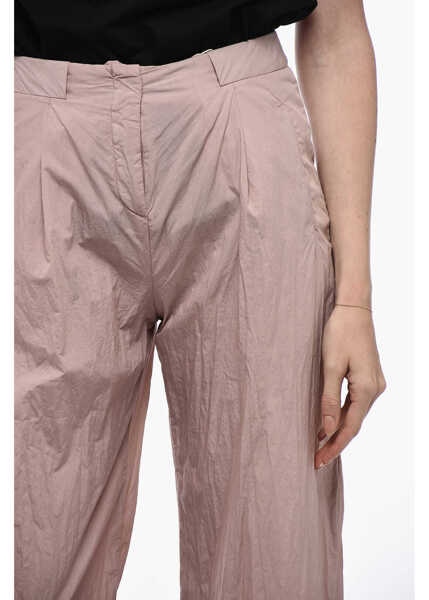 Pantaloni casual OUR LEGACY Single-Pleated Serene Cotton Blend Pants Pink Femei (BM 15327616) 3