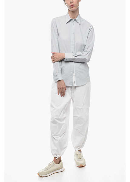 Camasi casual DES PHEMMES Spread Collar Cotton Shirt Light Blue Femei (BM 15327619) 4