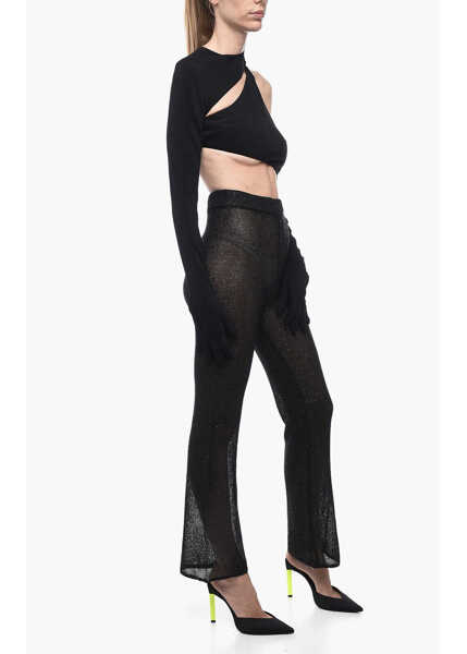 Bluze MONOT Asymmetric Top With Gloved Sleeves Black Femei (BM 15327685) 4