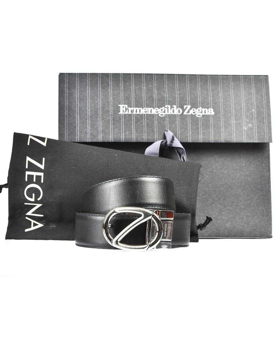 Curele ZEGNA Zegna Belt Black Barbati (BM 15340273) 2
